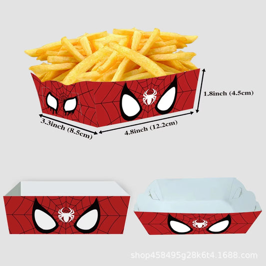 12/24pcs Marvel Spider-Man Paper Snack Boxes