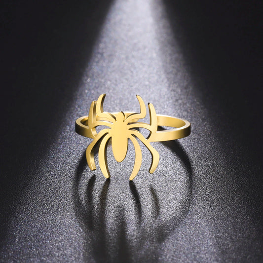 Gothic Stainless Steel Spider Ring