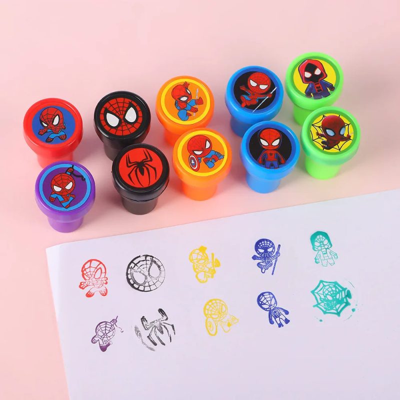 12pcs Spider-Man Stamps for Kids - Image 3