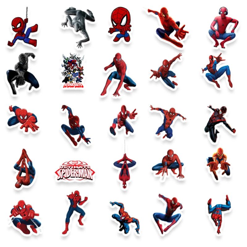 10/30/50pcs Cartoon Spider-Man Stickers - Image 3