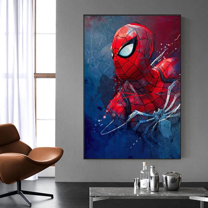 MINISO Marvel Watercolor Spider-Man Canvas Poster - Image 4